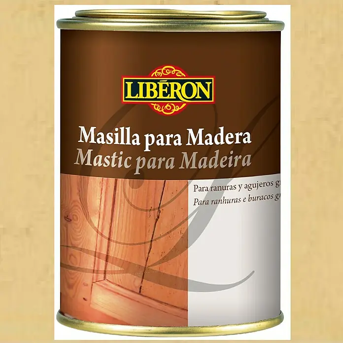 Libéron Masilla para madera - Natural, 200 l - Bote de masilla para madera Liberon, ideal para reparar superficies de madera. Consigue un acabado perfecto en muebles y otros proyectos.