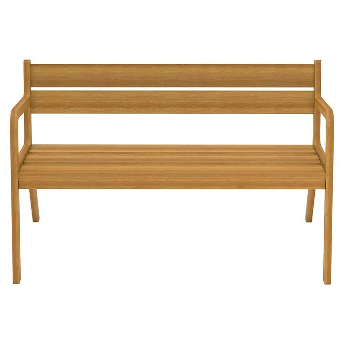 Gartenbank Helsinki - B x T x H: 140 x 74 x 85 cm, Akazie, Braun - Diese Gartenbank aus Holz besticht durch ihre schlichte Eleganz und bietet eine komfortable Sitzgelegenheit im Freien. Perfekt für Garten und Terrasse.