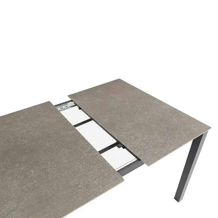 Barths Gartentisch Palazzo - L x B x H: 210 x 90 x 75 cm, Aluminium, Sintered Stone, Rechteckig, Ausziehbar, Anthrazit - Ausziehbarer Esstisch mit einer Tischplatte in Steinoptik und einem robusten Metallgestell für moderne Essbereiche.