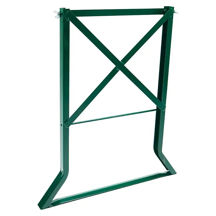 Feros Garten-Tischgestell Bierzeltgarnitur - L x B x H: 220 x 50 x 78 cm, Stahl, Kiefer, Hellbraun/Schwarz - Grüner Metallständer, robust und stabil, ideal für den Innen- und Außenbereich. Die Konstruktion bietet zuverlässigen Halt für verschiedene Gegenstände.