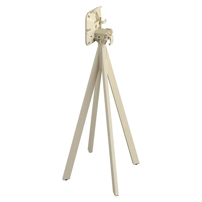 Feros Tischgestell Infinity - L x B x H: 60 x 60 x 60 cm, Edelstahl, Sandbraun, Hoch - Beige Antennenhalterung mit Stativ für eine sichere und stabile Installation Ihrer Antenne. Robustes Design für den Außenbereich.