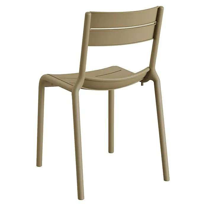 Stapelstuhl Calor - Polypropylen, Stapelbar, Sandbraun, B x T x H: 49 x 55 x 82 cm - Eine elegante, sandfarbene HAY-Stuhlkonstruktion mit schlichten Linien und minimalistischem Design, ideal für moderne Innenräume.