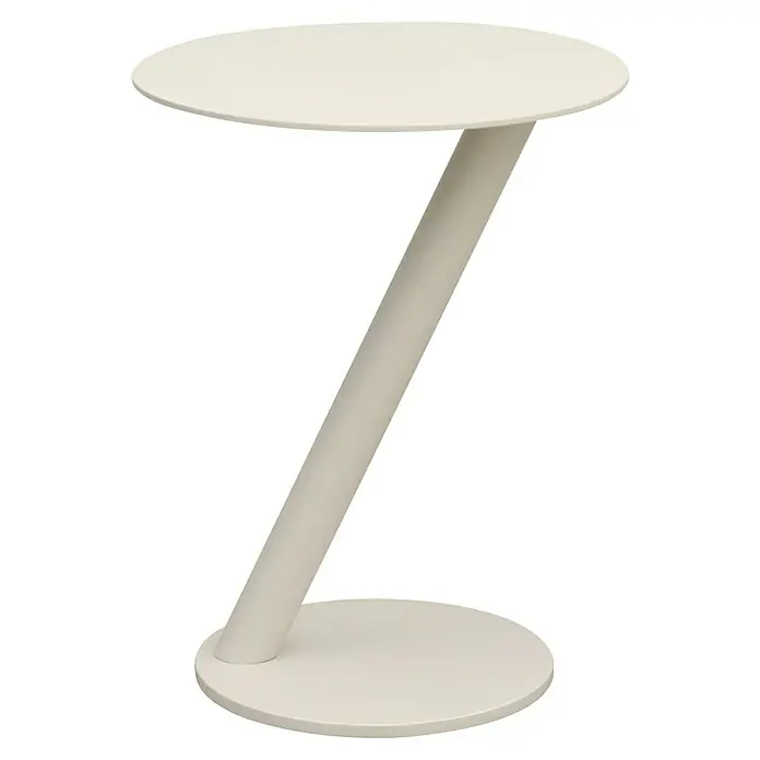 Barths Garten-Beistelltisch - L x B: 45 x 45 cm, Aluminium, Sandbraun - Beistelltisch in Cremefarbe mit runder Platte und Fuß. Das moderne Design ist platzsparend und elegant.