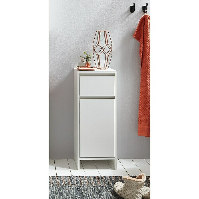 Basic Midischrank Basic (28 x 32 x 80 cm, Weiß)