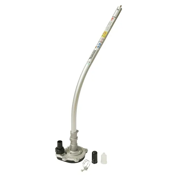 Makita Tauchpumpen-Anschlussstück PF400MP - Passend für: DUX18, DUX60, UX01G - Abgebildet ist ein Makita Freischneider-Vorsatz, der sich durch seine robuste Bauweise und hohe Leistung bei der Gartenarbeit auszeichnet.