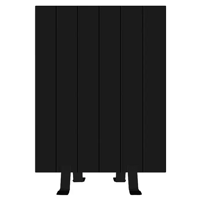 HJM Emisor térmico Elian - 1.000 W, Negro, 10 x 50,4 x 50 cm, Seco - Radiador negro con paneles verticales, aportando calidez y estilo a cualquier habitación. Un elemento llamativo con rendimiento de calefacción eficiente.