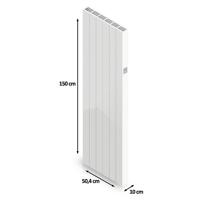 HJM Emisor térmico vertical WiFi AVA V (2.000 W, Blanco, 10 x 50,4 x 150 cm, Cerámico) | BAUHAUS