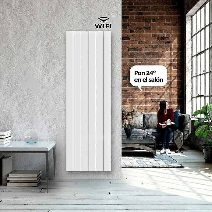 HJM Emisor térmico vertical WiFi AVA V (2.000 W, Blanco, 10 x 50,4 x 150 cm, Cerámico) | BAUHAUS