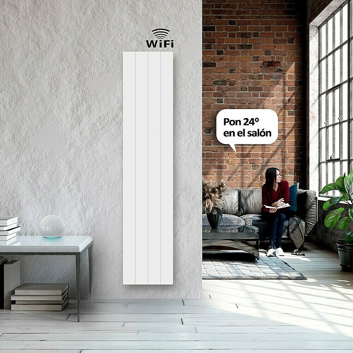 HJM Emisor térmico vertical WiFi AVA V (1.000 W, Blanco, 10 x 33,5 x 150 cm, Cerámico) | BAUHAUS