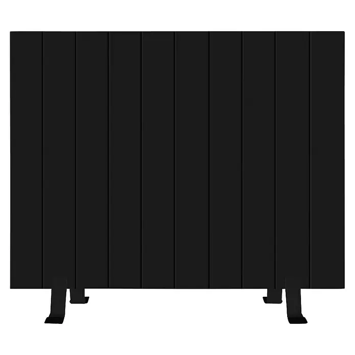 HJM Emisor térmico Elian - 2.000 W, Negro, 10 x 84,4 x 50 cm, Seco - Panel de madera negro con finas líneas verticales que ofrece un aspecto moderno y elegante para cualquier diseño interior.