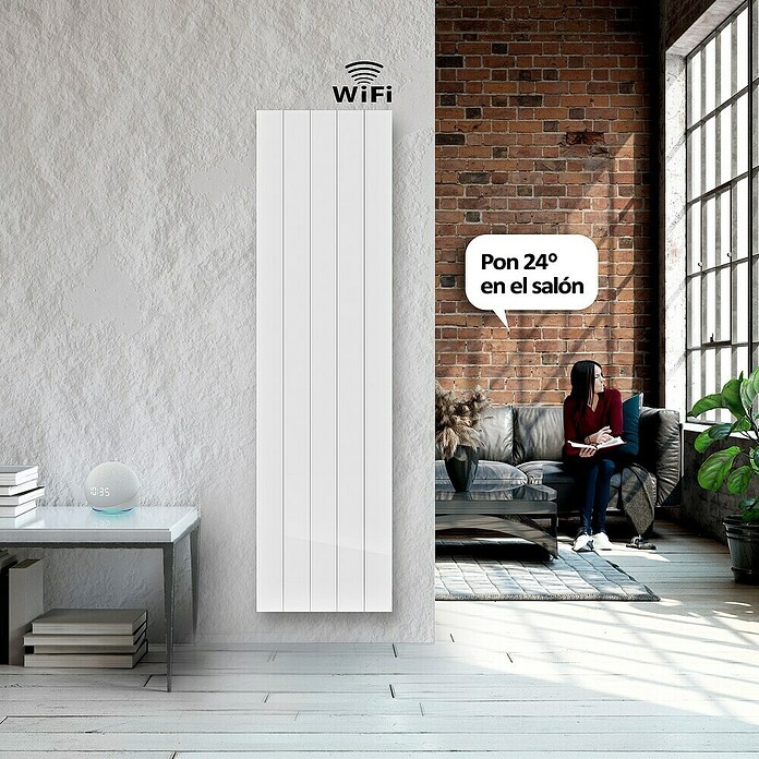 HJM Emisor térmico vertical WiFi AVA V (1.500 W, Blanco, 10 x 42,1 x 150 cm, Cerámico) | BAUHAUS