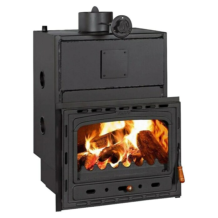 Prity Kamin na drva CW 28  (Snaga grijanja: 33 kW, Crna) | BAUHAUS