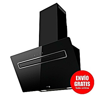 Turboair Campana decorativa Kelia (Ancho: 59,8 cm, Máx. Potencia del ventilador en modo extracción: 650 m³/h, Negro)