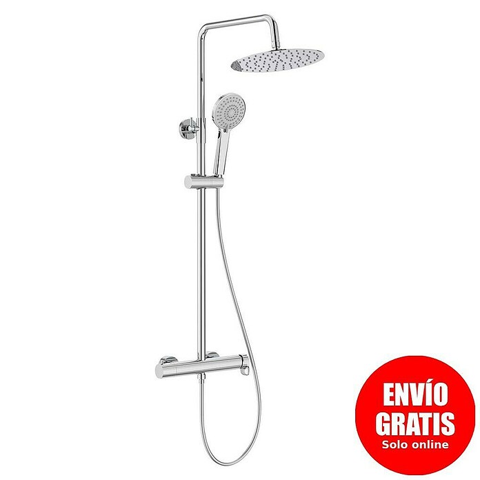 Roca Mitos Plus Sistema de ducha (Grifo monomando, Número de tipos de chorro: 1 ud., Cromo) | BAUHAUS