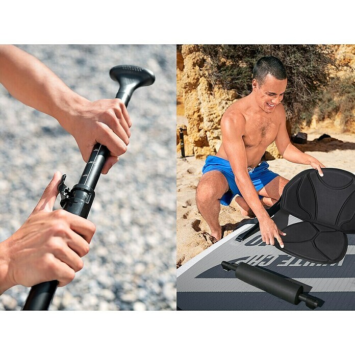 Bestway Hydro Force Juego de paddle surf Aqua Journey (L x An x Al: 274 x 76 x 12 cm, Carga útil: 100 kg, Hinchable, Naranja/Blanco) | BAUHAUS