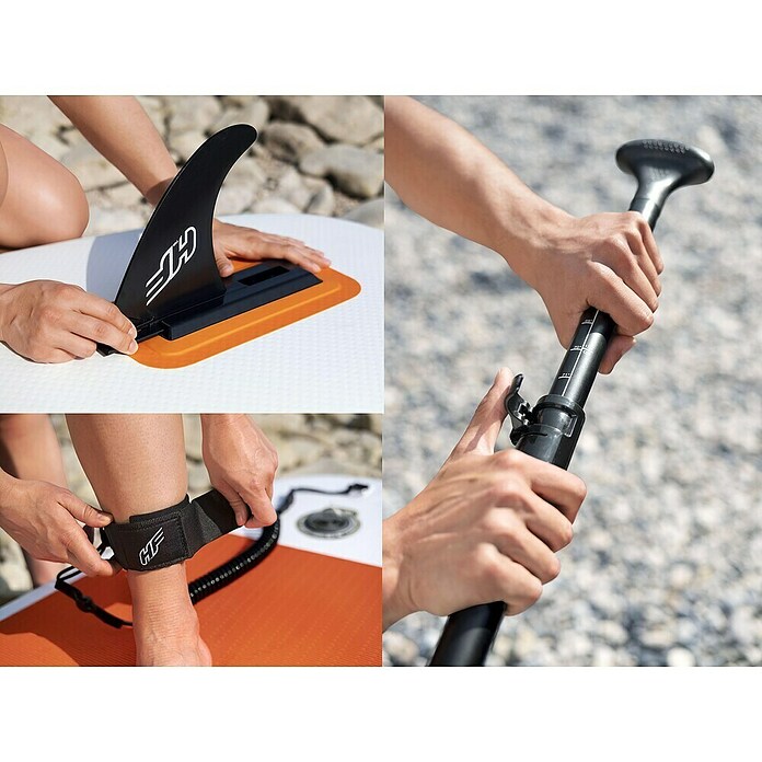 Bestway Hydro Force Juego de paddle surf Aqua Journey (L x An x Al: 274 x 76 x 12 cm, Carga útil: 100 kg, Hinchable, Naranja/Blanco) | BAUHAUS