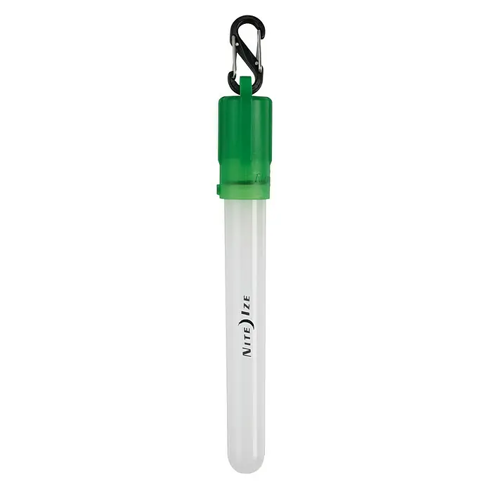 Nite Ize Barra luminosa LED mini - Verde - Barra luminosa LED recargable e impermeable Nite Ize con mosquetón, ideal para actividades al aire libre.