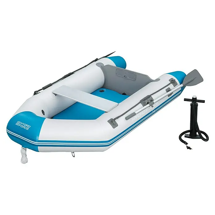 Bestway Hydro Force Schlauchboot Caspian - L x B x H: 230 x 130 x 33 cm, Geeignet für: 2 Personen, Nutzlast: 258 kg - Das Hydro-Force Schlauchboot: Ein robustes und zuverlässiges Boot für Freizeit und Abenteuer auf dem Wasser.