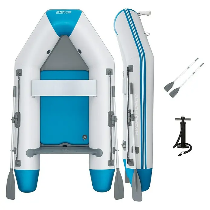 Bestway Hydro Force Schlauchboot Caspian - L x B x H: 230 x 130 x 33 cm, Geeignet für: 2 Personen, Nutzlast: 258 kg - Das Hydro-Force Schlauchboot bietet Platz für mehrere Personen und ist ideal für Ausflüge auf dem Wasser. Mit Paddeln und Luftpumpe.
