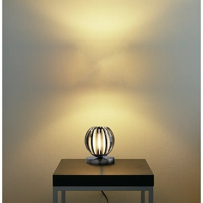 Searchlight Tischleuchte Claw - 33 W, L x B x H: 11 x 11 x 14 cm, Chrom, G9 - Elegante Tischleuchte mit kugelförmigem Lampenschirm, der ein warmes Licht abstrahlt und eine gemütliche Atmosphäre erzeugt. Perfekt für Nachttische oder Wohnzimmer.