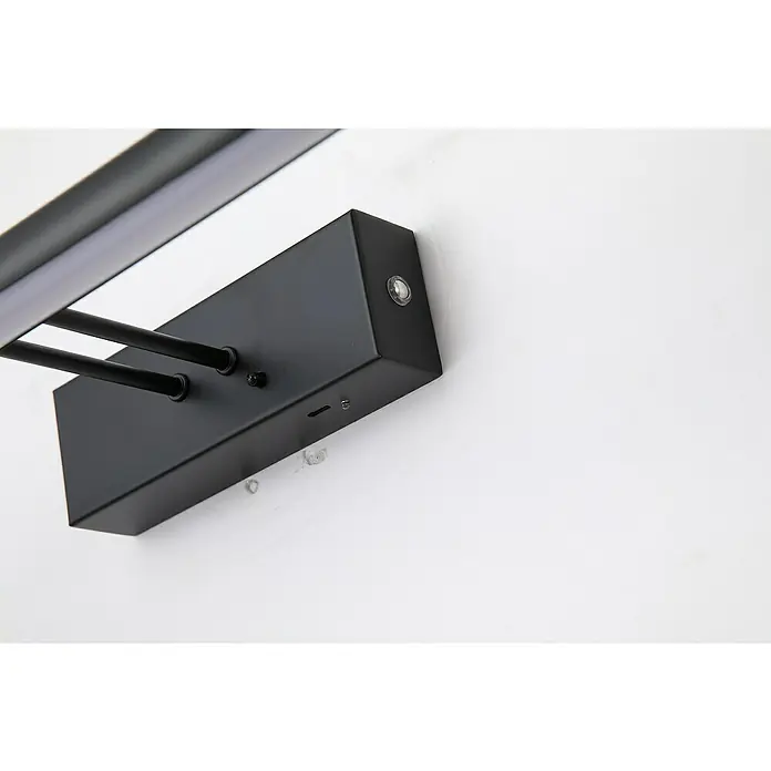 Searchlight LED-Bilderleuchte Holton - 3 W, L x B x H: 18 x 45,5 x 18 cm, Schwarz - Wandleuchte mit rechteckiger Basis und minimalistischem Design, perfekt für moderne Innenräume.