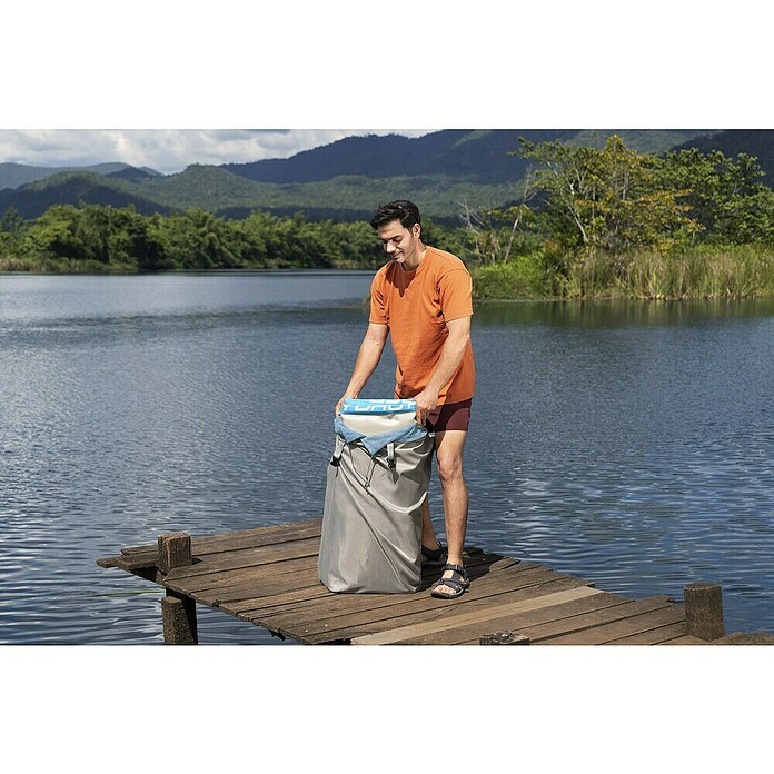 Bestway Hydro Force SUP-boardset Oceana™ Compactair™ met geïntegreerde elektrische pomp (l x b x h: 305 x 84 x 15 cm, Belasting: 130 kg, Opblaasbaar, Blauw) | BAUHAUS