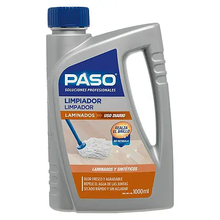 Paso  Limpiador Pavimentos Laminados Sintéticos