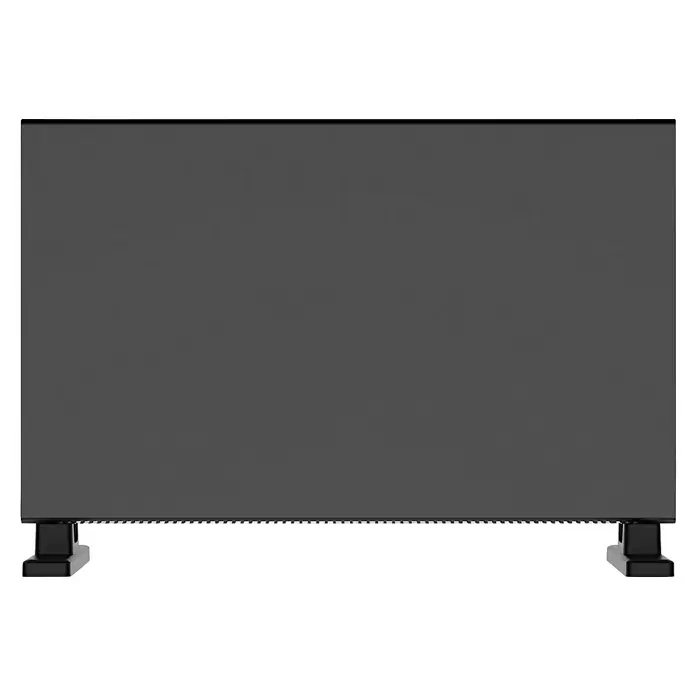 Ksix Calefactor de aire Blaze - 2.000 W, Negro - Vista frontal de un lavavajillas negro, mostrando un diseño elegante y un color uniforme. Perfecto para cocinas modernas, ofrece funcionalidad y estilo.