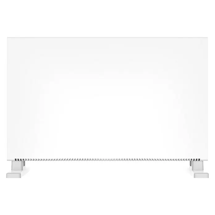 Ksix Calefactor de aire Blaze - 2.000 W, Blanco - Primer plano de una gran superficie de pizarra blanca vacía, con un soporte en el borde inferior.