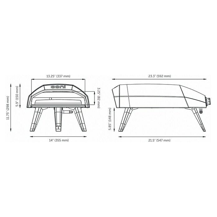 Ooni Peč za pico Koda 12  (Površina za peko (Š x G): 33,7 x 33,7 cm, 4 kW) | 8312 - Holzkohlegrill Marke | ICGA - Grillgeräte | ICG - Grillgeräte / Grillzubehör | IC - Freizeit im Garten | I - Stadtgarten | BAUHAUS
