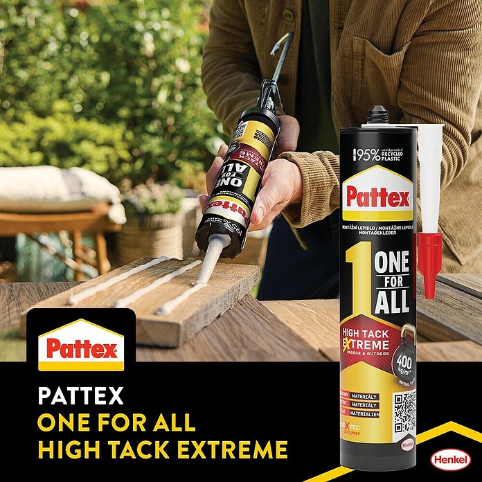 Pattex Montažno ljepilo One For All All High Tack Extreme  (Bijele boje, 440 g) | BAUHAUS