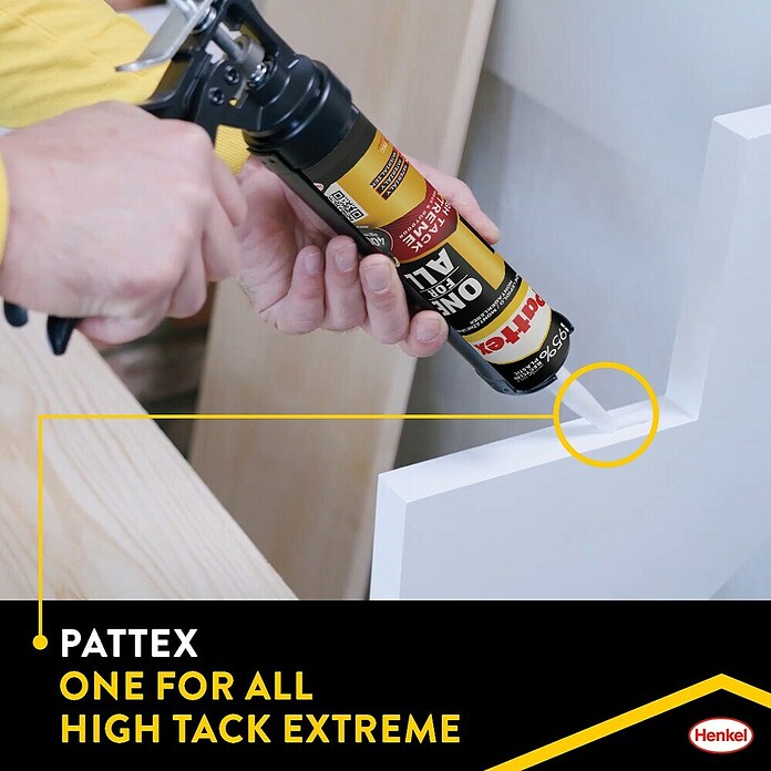 Pattex Montažno ljepilo One For All All High Tack Extreme  (Bijele boje, 440 g) | BAUHAUS