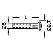 Häfele Gewindehülse (Länge: 27 mm, Passend für: Holzdicken 28 - 36 mm)