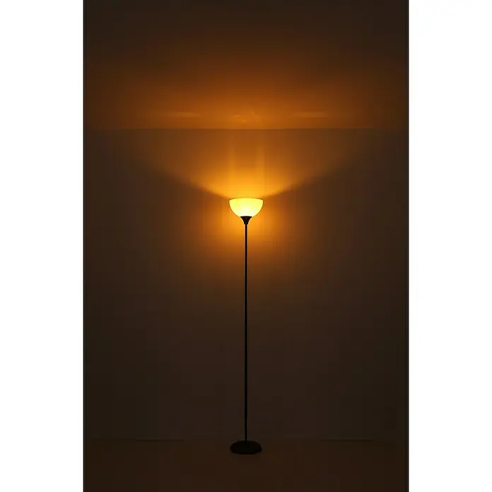 Globo Stehleuchte Wilbur - Höhe: 178,5 cm, Titan, Lampenfassung: E27 - Stehlampe mit sanftem, warmem Licht, die eine gemütliche Atmosphäre im Raum schafft. Das elegante Design passt perfekt in jedes Interieur.