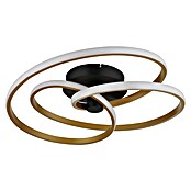 Globo Okrugla stropna LED svjetiljka Glyxar  (40 W, Ø x V: 50 x 16 cm, Crna, Zlatna, Topla bijela) | BAUHAUS
