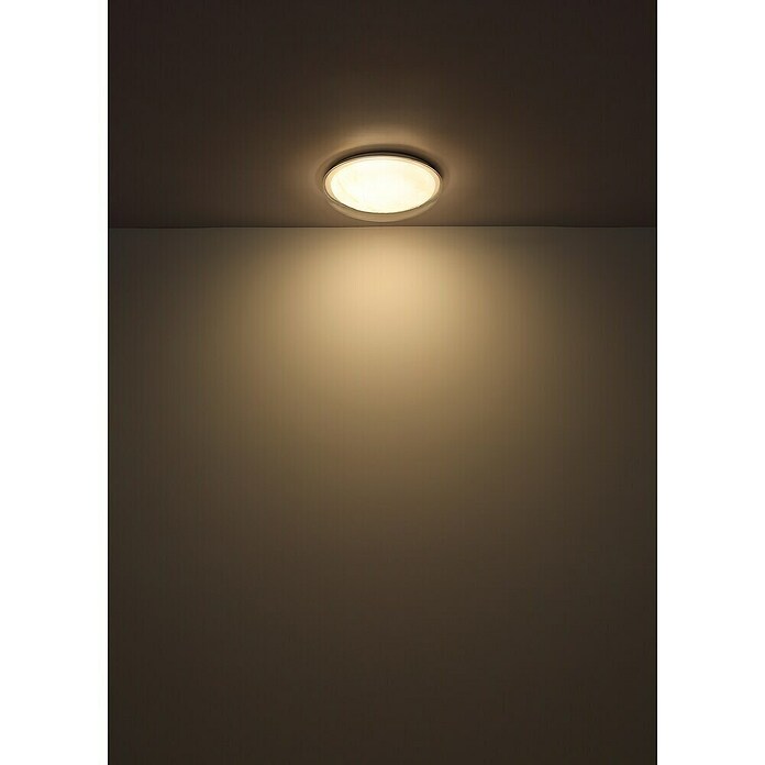 Globo Okrugla stropna LED svjetiljka Tyler  (24 W, Ø x V: 385 cm x 80 mm, Bijela, Neutralno bijelo) | BAUHAUS