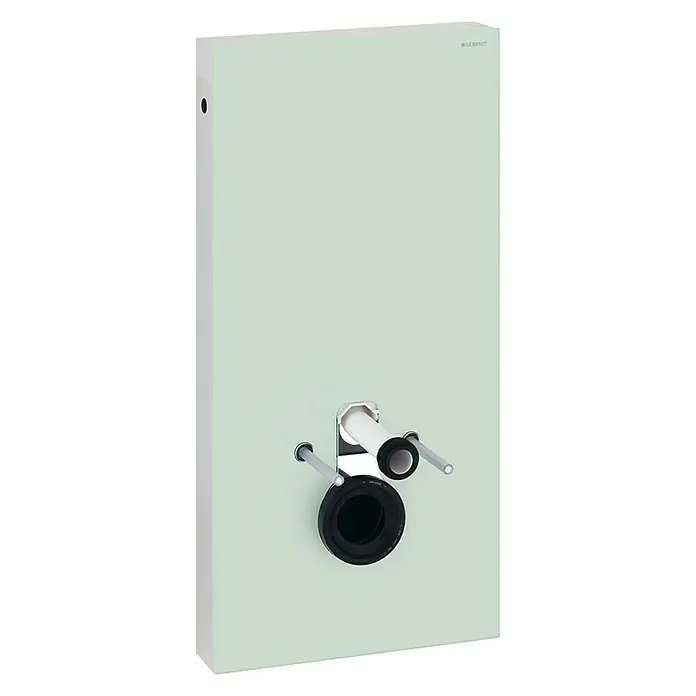 Geberit Sanitärmodul für Wand-WC Monolith - 131.022.SL.5 - 2-Mengen-Spülung, 10,6 x 48,2 x 101 cm, Mint - Weisse Geberit-Duofix-Vorwandinstallation mit Rohranschluss und Befestigungsset für eine einfache und sichere WC-Montage.