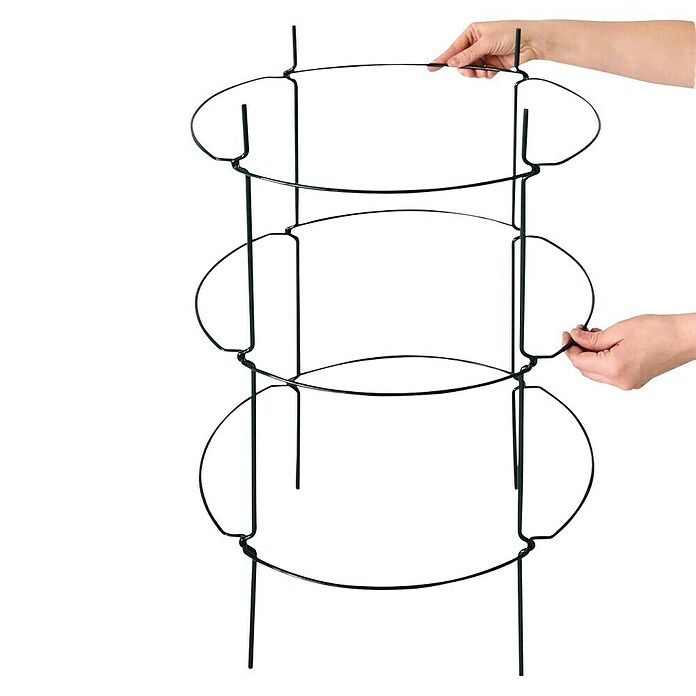 Bellissa Opora za trajnice Falter  (Zelena, 43,5 x 78 cm) | 7407 - Metall Spaliere/Stäbe/Staudenhalter | IAGA - Metallzaun | IAG - Außenbereichsausstattung | IA - Gartenhartware | I - Stadtgarten | BAUHAUS