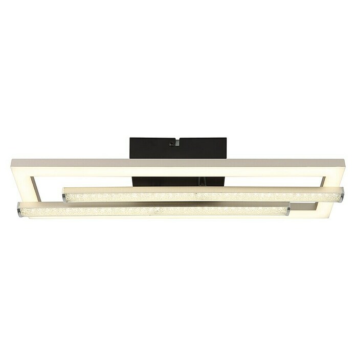 Globo LED stropna svjetiljka Highway  (24 W, D x Š x V: 40 x 37,5 x 6,3 cm, Crna, Srebrna, Topla bijela) | BAUHAUS