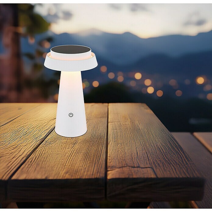 Globo Solarna stolna svjetiljka  (4 W, Bijela, IP54, Ø x V: 140 x 225 mm) | BAUHAUS