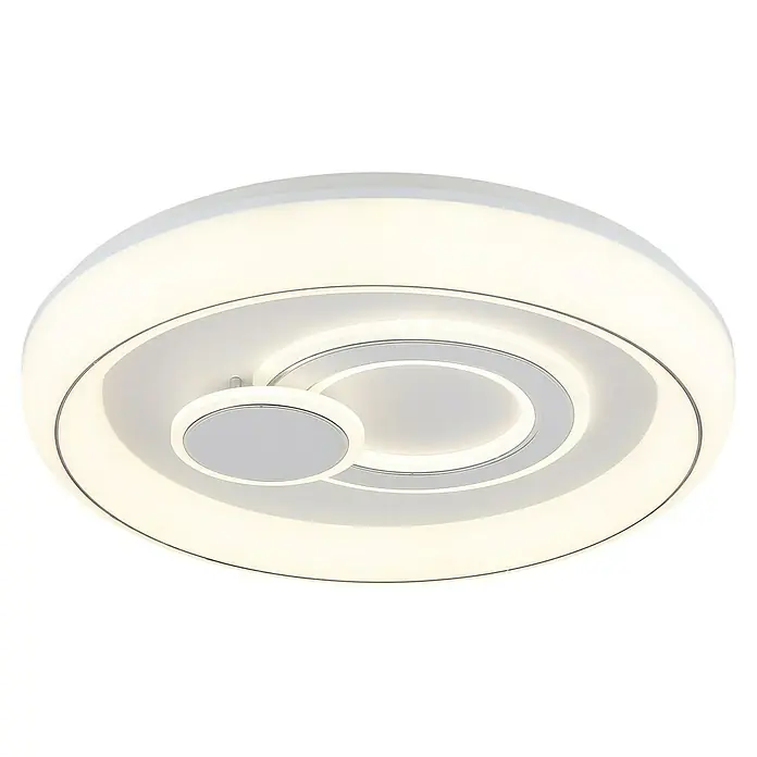 Globo LED-Deckenleuchte rund - 48 W, Ø x H: 48 x 7,5 cm, Weiß - Elegante LED-Deckenleuchte in modernem Design. Ideal für stilvolle Wohnräume und energieeffiziente Beleuchtung.