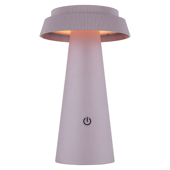 Globo Solar-Tischleuchte Pokal - 4 W, Rosa, IP54, Ø x H: 140 x 225 mm - Tischleuchte mit Lampenschirm, kegelförmiger Basis und Ein-/Aus-Taste. Die Leuchte strahlt ein sanftes, warmes Licht aus und sorgt für Atmosphäre.