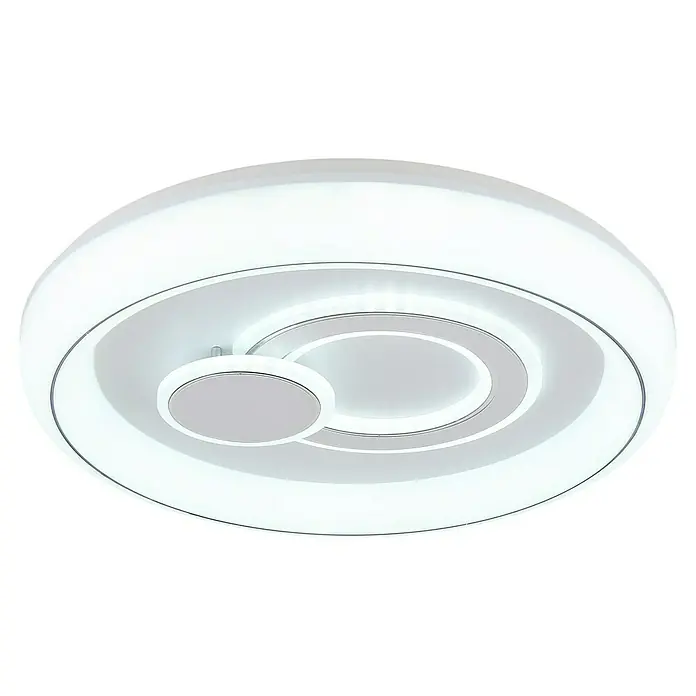 Globo LED-Deckenleuchte rund - 48 W, Ø x H: 48 x 7,5 cm, Weiß - Moderne Deckenleuchte mit kreisförmigem Design, ideal für stilvolle Innenräume und energieeffiziente Beleuchtung.