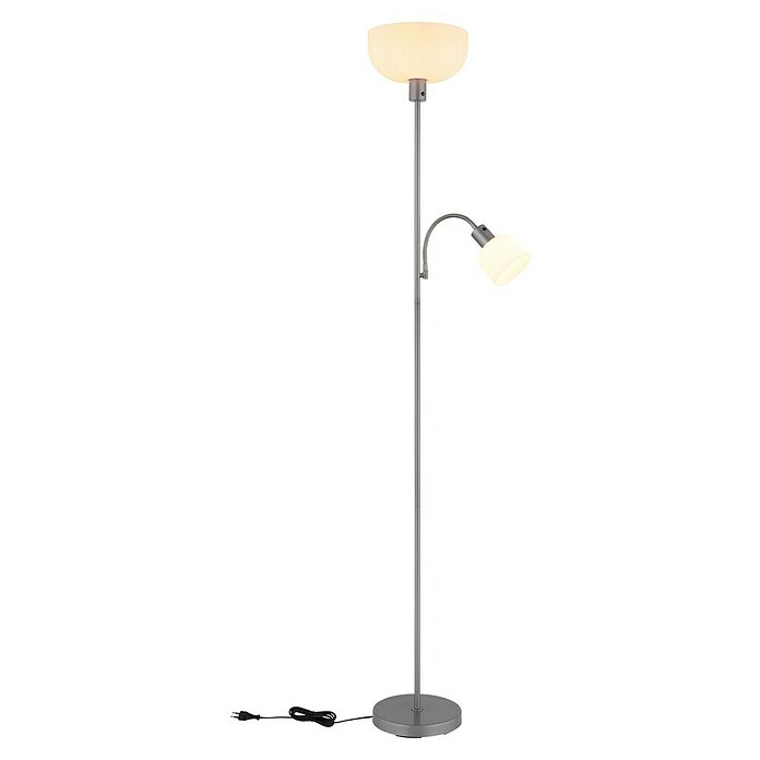 Globo Stehleuchte Hinton (60 W, Höhe: 178 cm, Silber, E27) | BAUHAUS