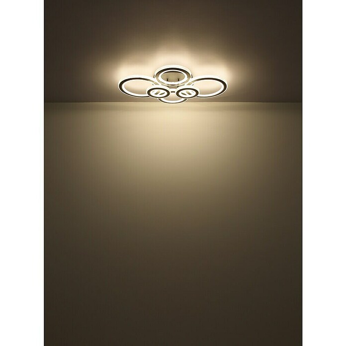 Globo LED stropna svjetiljka Kora  (60 W, D x Š x V: 780 x 560 x 120 mm, Crna, Topla bijela) | BAUHAUS