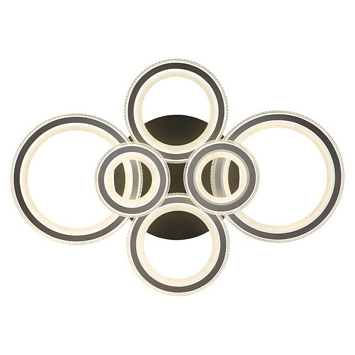 Globo LED stropna svjetiljka Kora  (60 W, D x Š x V: 780 x 560 x 120 mm, Crna, Topla bijela) | BAUHAUS