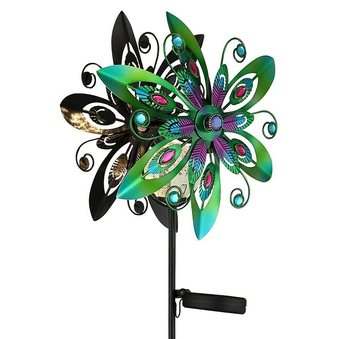 Globo Dekorativna solarna svjetiljka  (0,02 W, D x Š x V: 320 x 175 x 1.240 mm, Zelena, IP44) | BAUHAUS