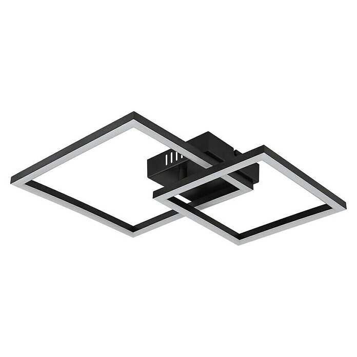 Globo LED stropna svjetiljka Tyler  (20 W, D x Š x V: 48,8 x 35,3 x 6,4 cm, Crna, Topla bijela) | BAUHAUS