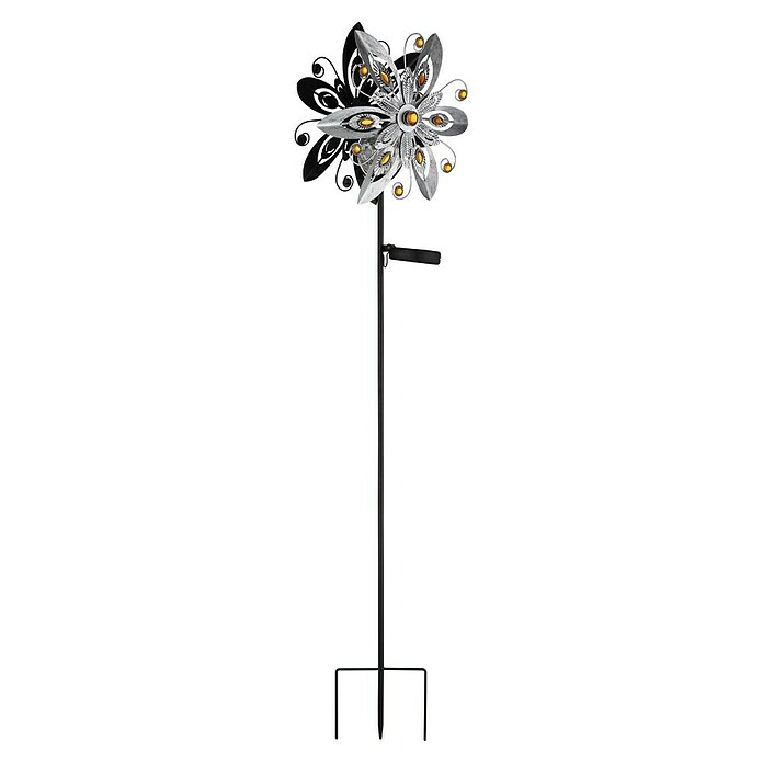 Globo Dekorativna solarna svjetiljka  (0,02 W, D x Š x V: 320 x 175 x 1.240 mm, Srebrna, IP44) | BAUHAUS