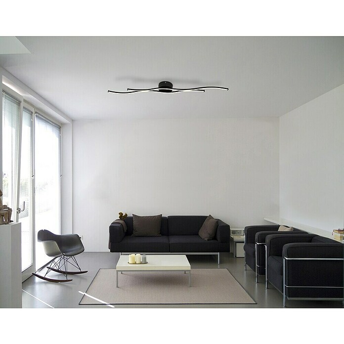 Globo LED stropna svjetiljka Boyd  (30 W, D x Š x V: 1.104 x 130 x 56 mm, Crna, Topla bijela) | BAUHAUS